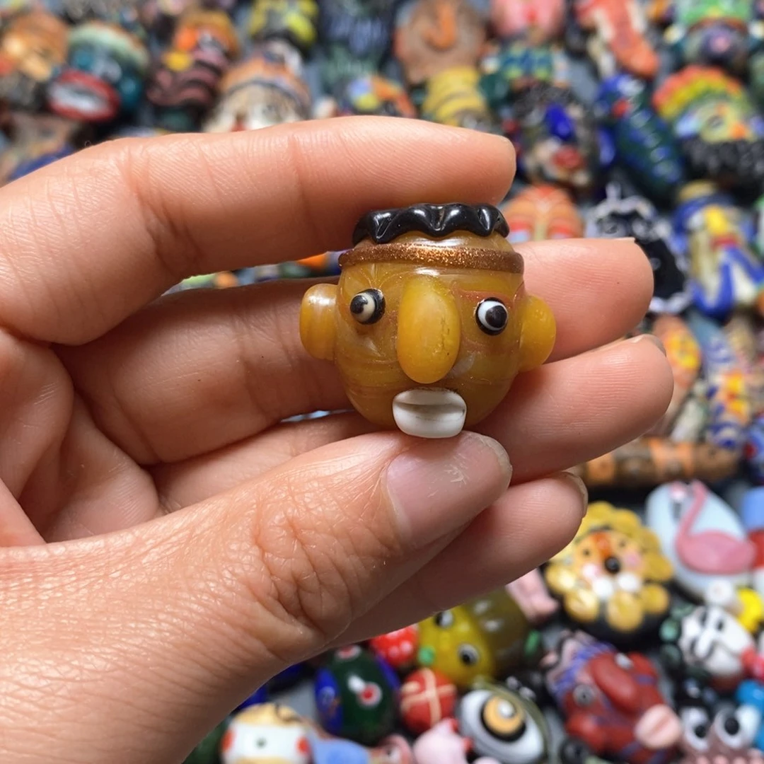 琉璃颈饰印度尼西亚小黄