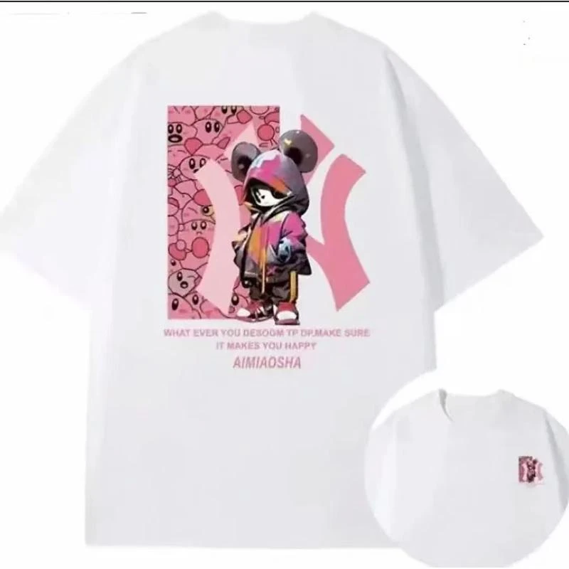 【一折清仓】夏季短袖男女同款情侣半袖休闲透气圆领潮流印花薄款