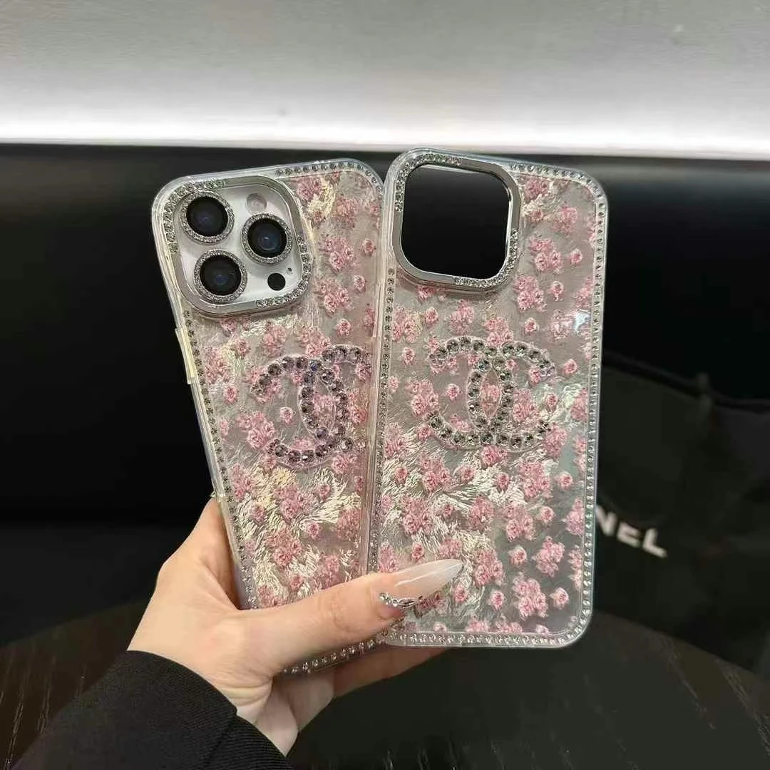 【碎花小香排钻】适用于苹果13-16Promax手工创意个性小众手机壳