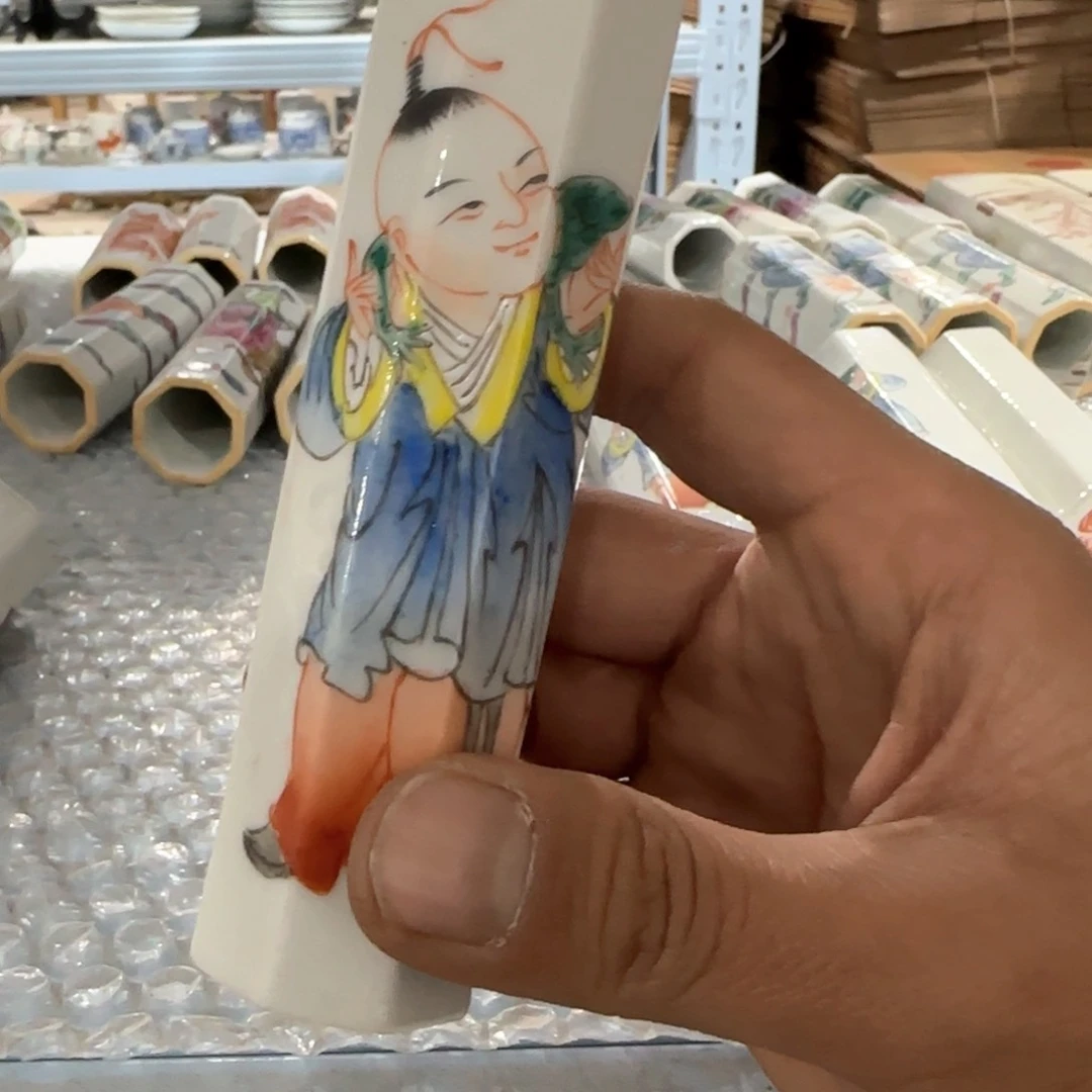 瓷片摆件手绘瓷器全部处理