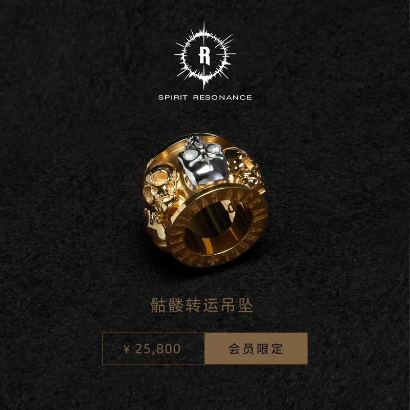 ROCK&RIDE[高端限定] 骷髅吊坠 18K金版 男士项链