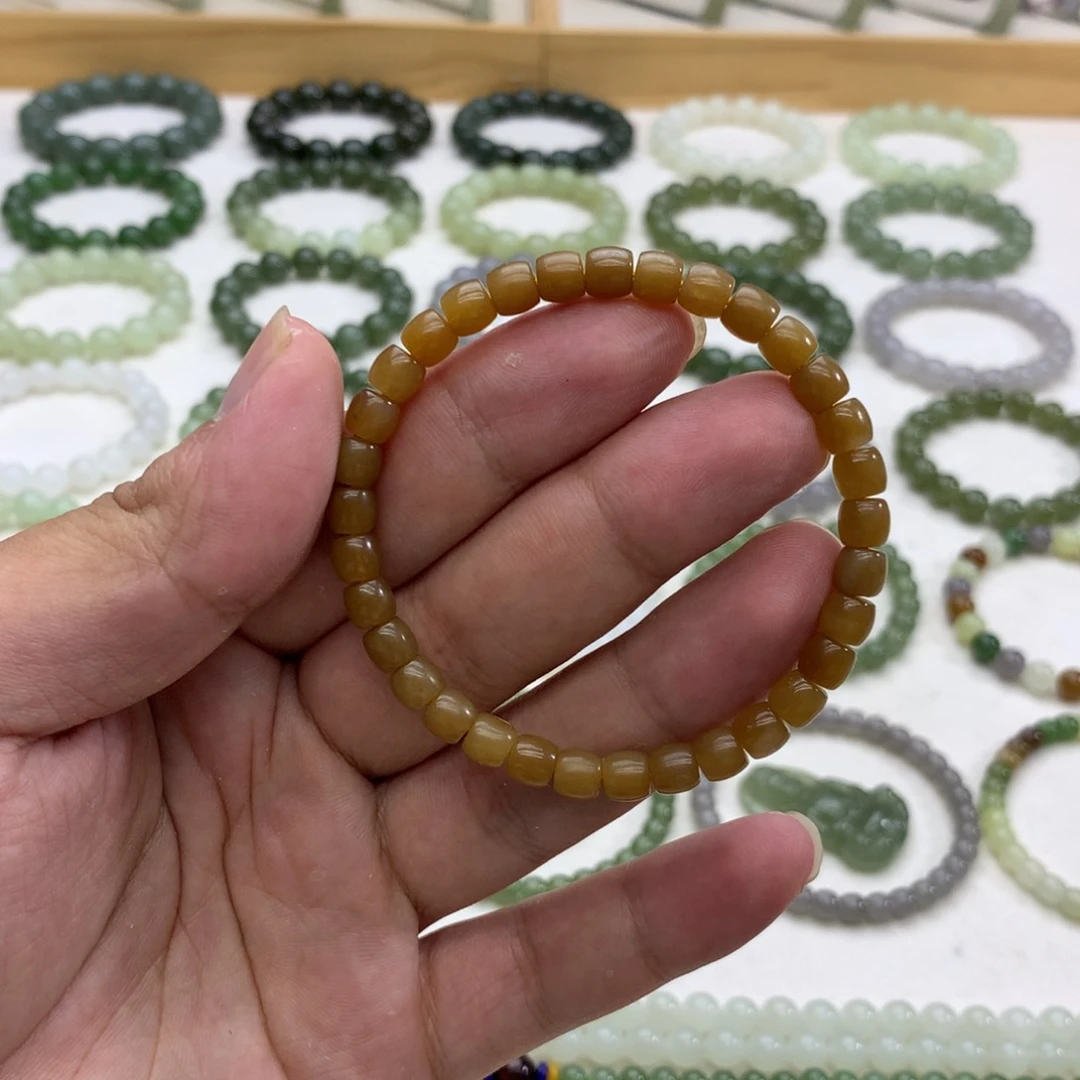 手串未镶嵌和田玉（直切且末糖5.8）