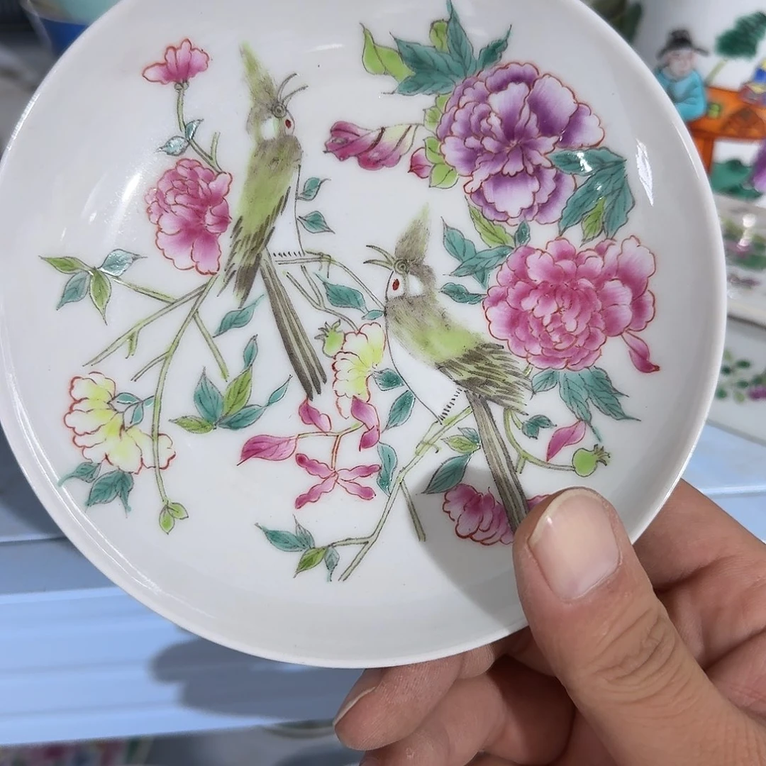 瓷片摆件手绘瓷器处理