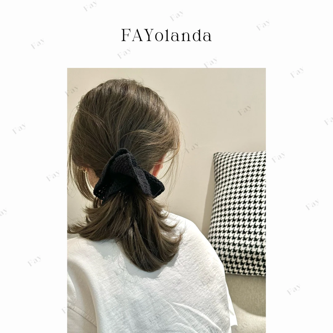 FAY | 纯手工钩针镂空大发圈（3H0036）