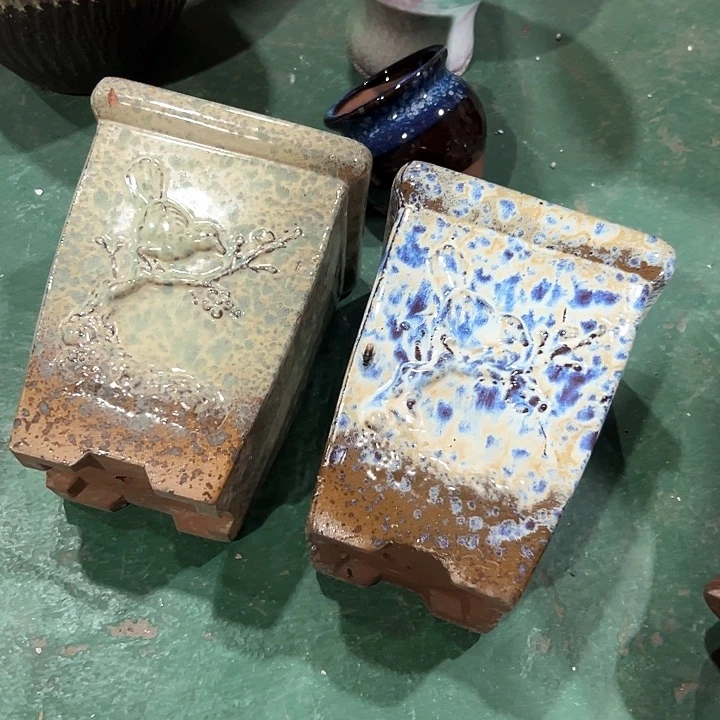 段泥花盆两个花盆花盆