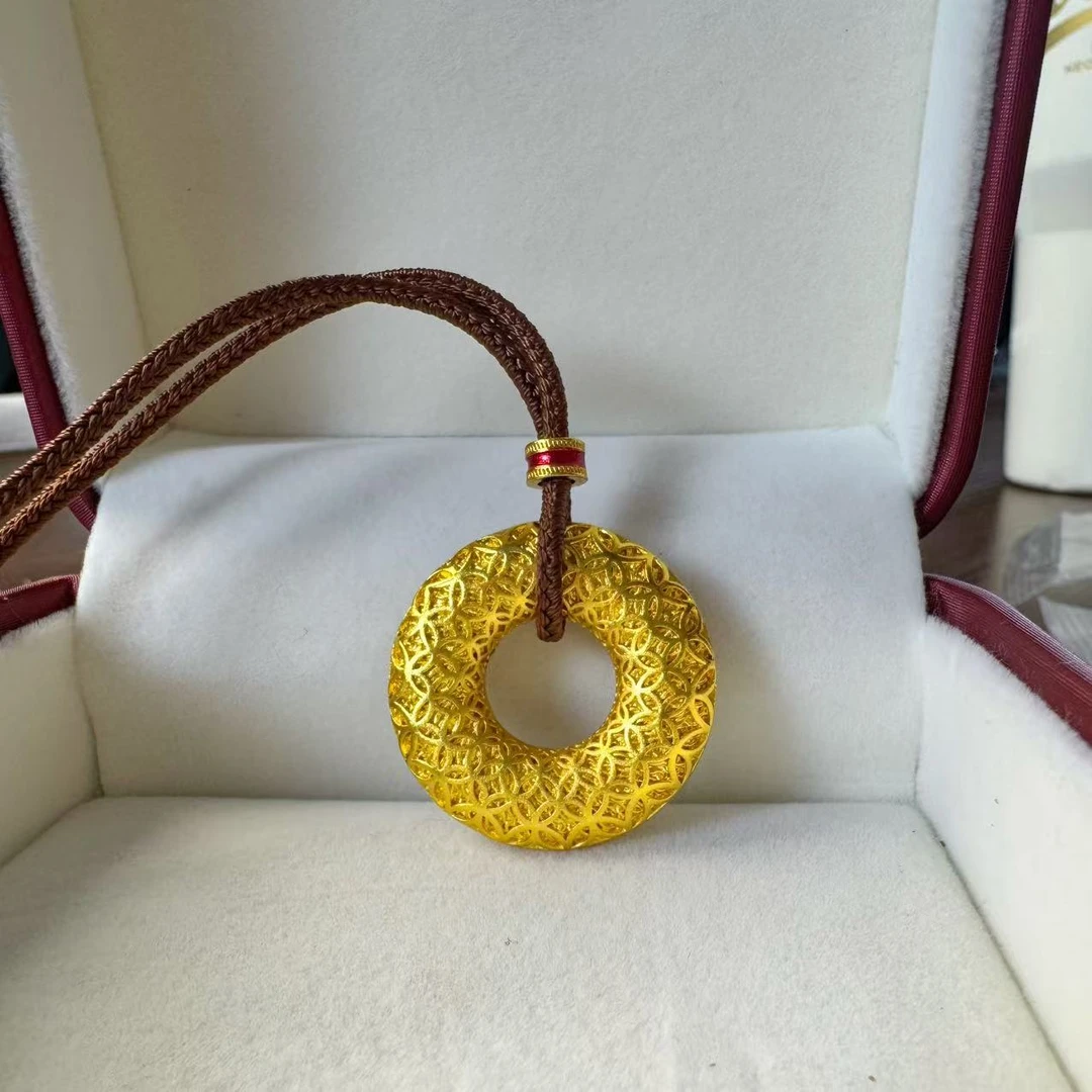 合金布艺吊坠 镀K金布艺吊坠 平安扣吊坠多样性发货6037