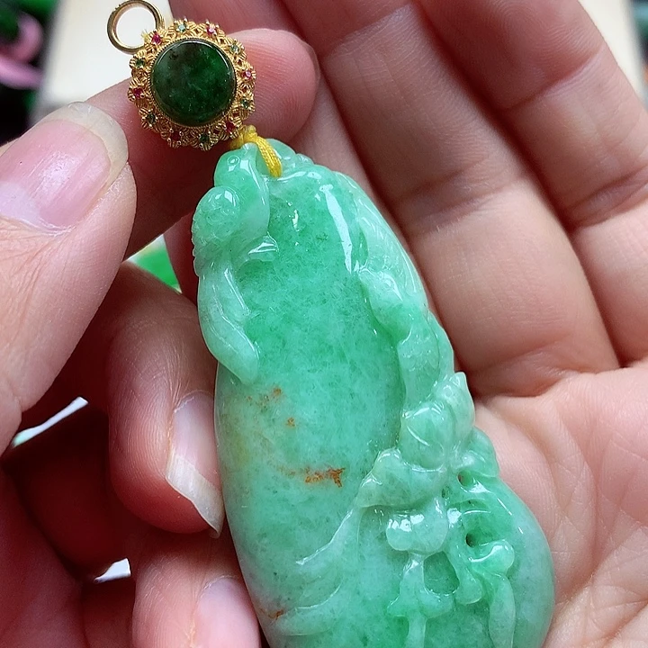 颈饰银S925镶嵌翡翠翡翠