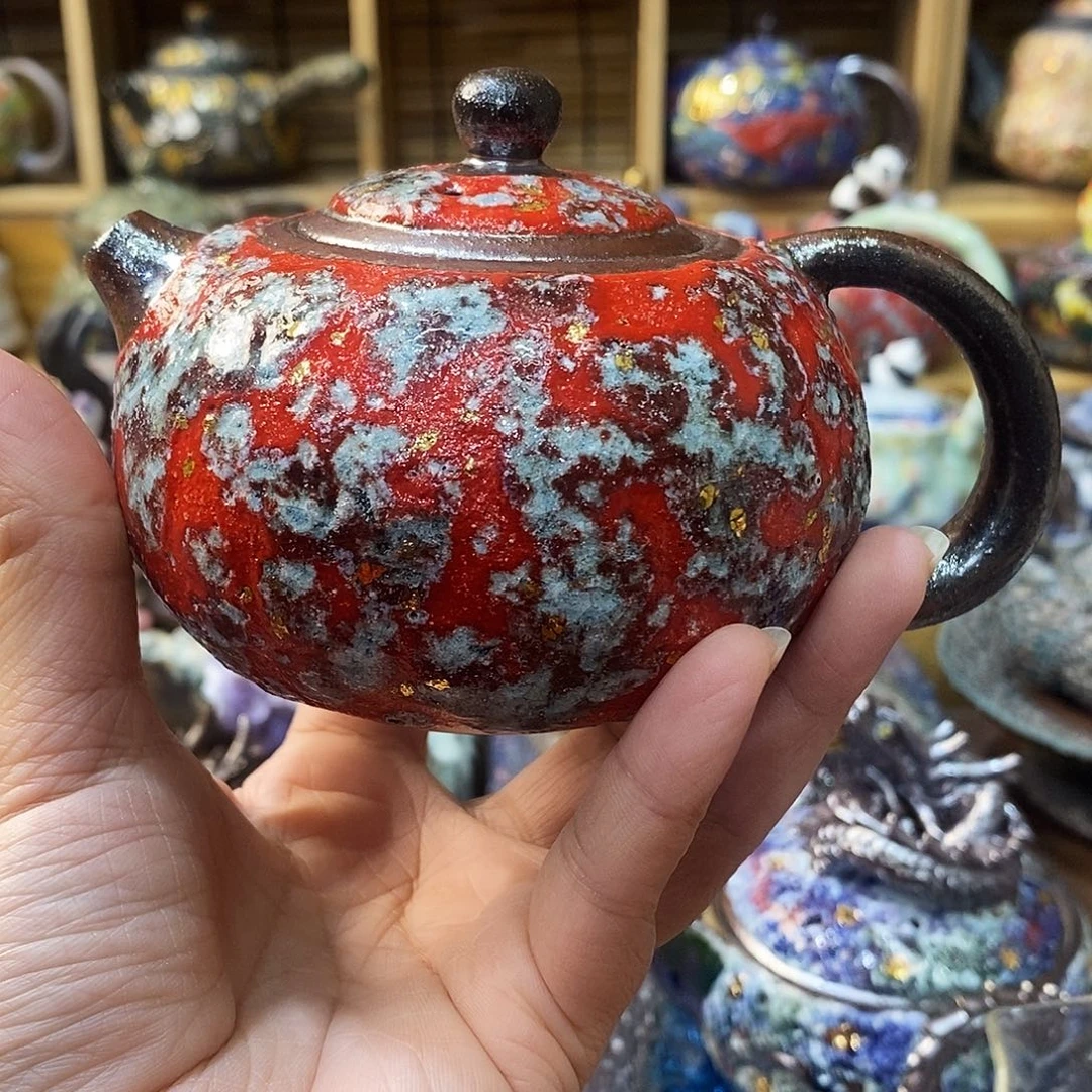 粗陶柴烧志野茶器