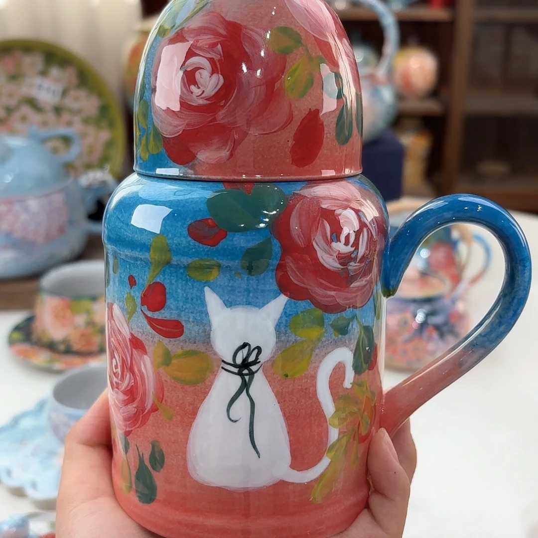 景德镇手绘高温釉下彩陶瓷茶具