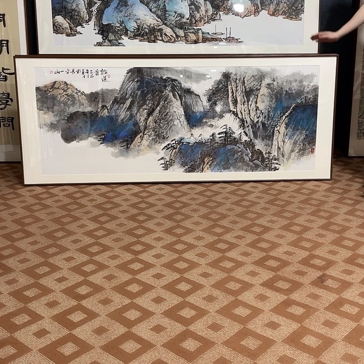 国画手绘作品带框