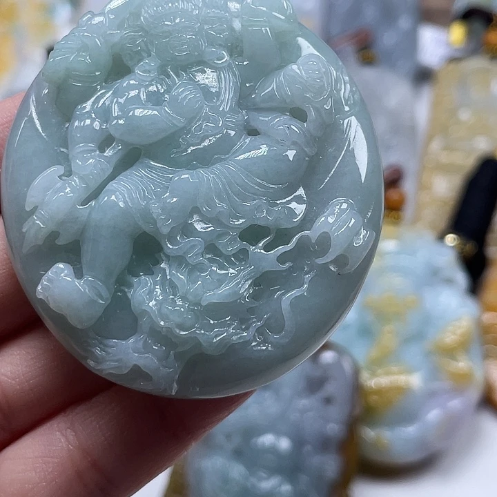 翡翠未镶嵌颈饰天然