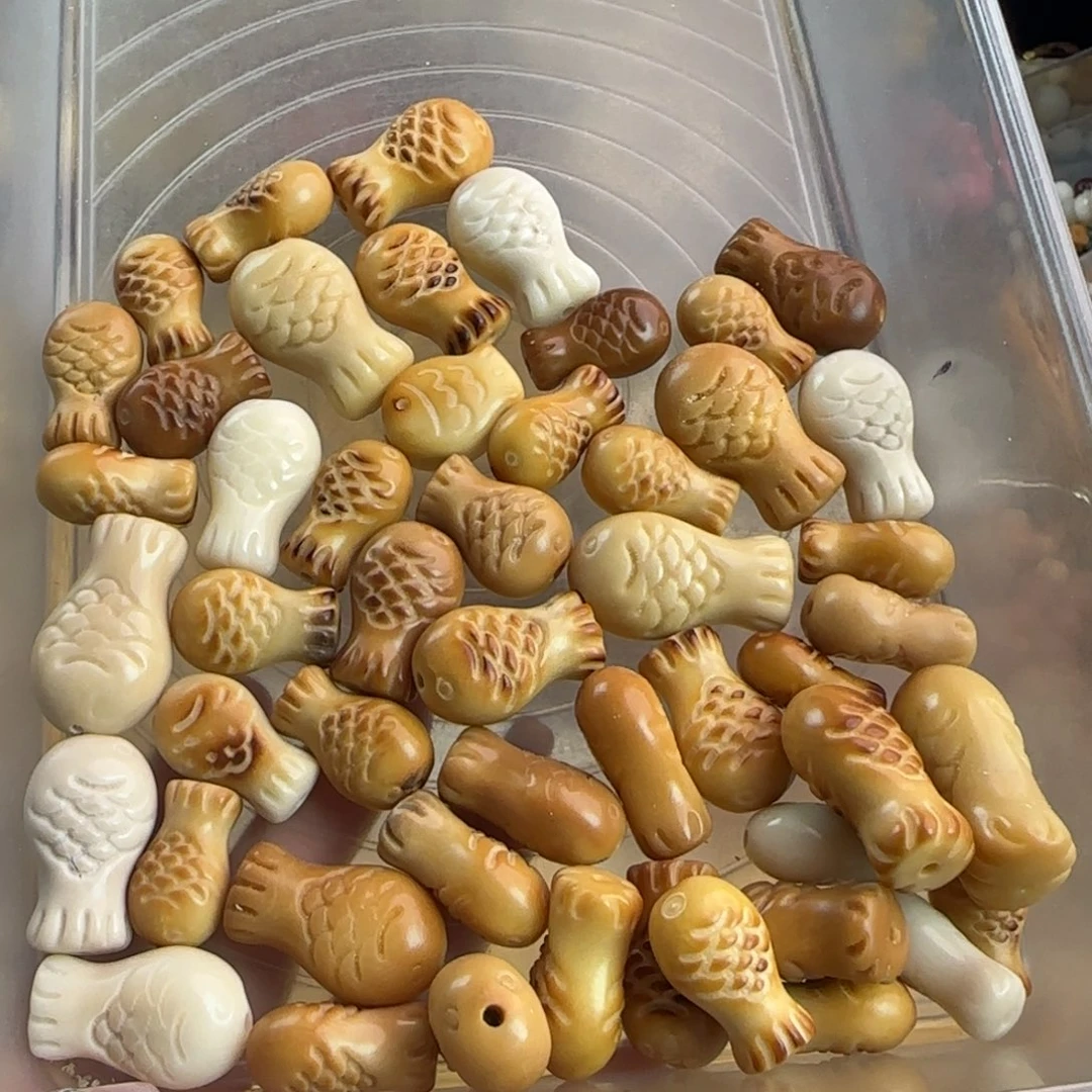 菩提根/象牙果吊坠瑕疵牙果鱼50颗有裂不售后