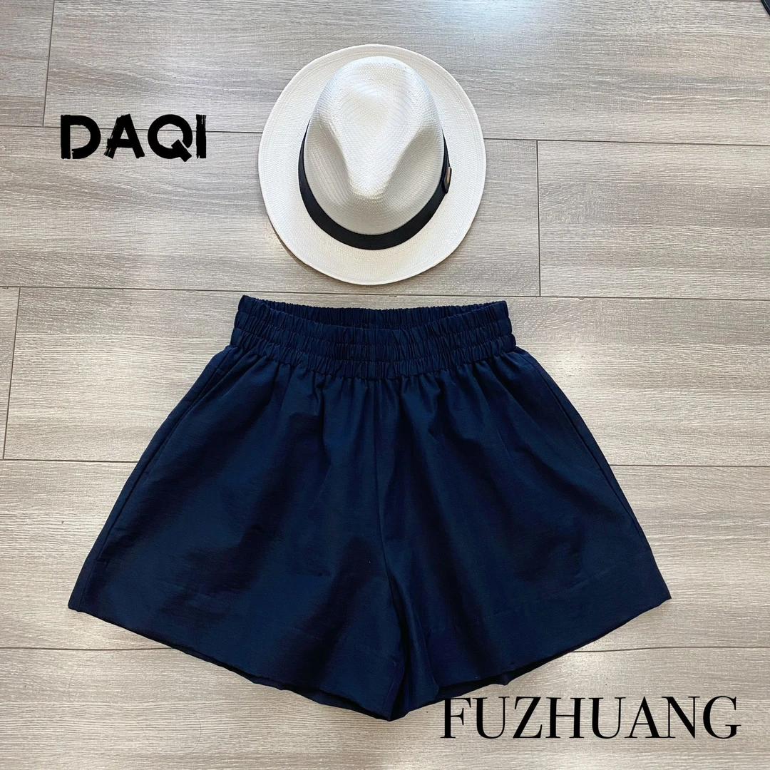 8829洗水阔腿短裤夏季韩系休闲时尚简约百搭高品质松紧腰休闲裤