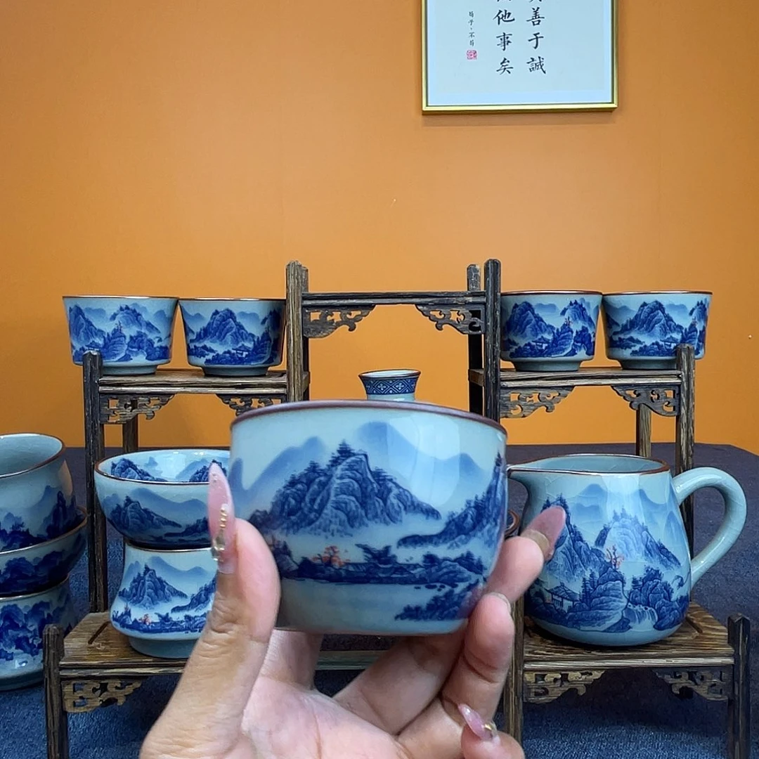 凌***釉里红主人杯1只陶瓷