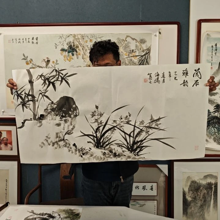 国画贾海瑞老师现场定制