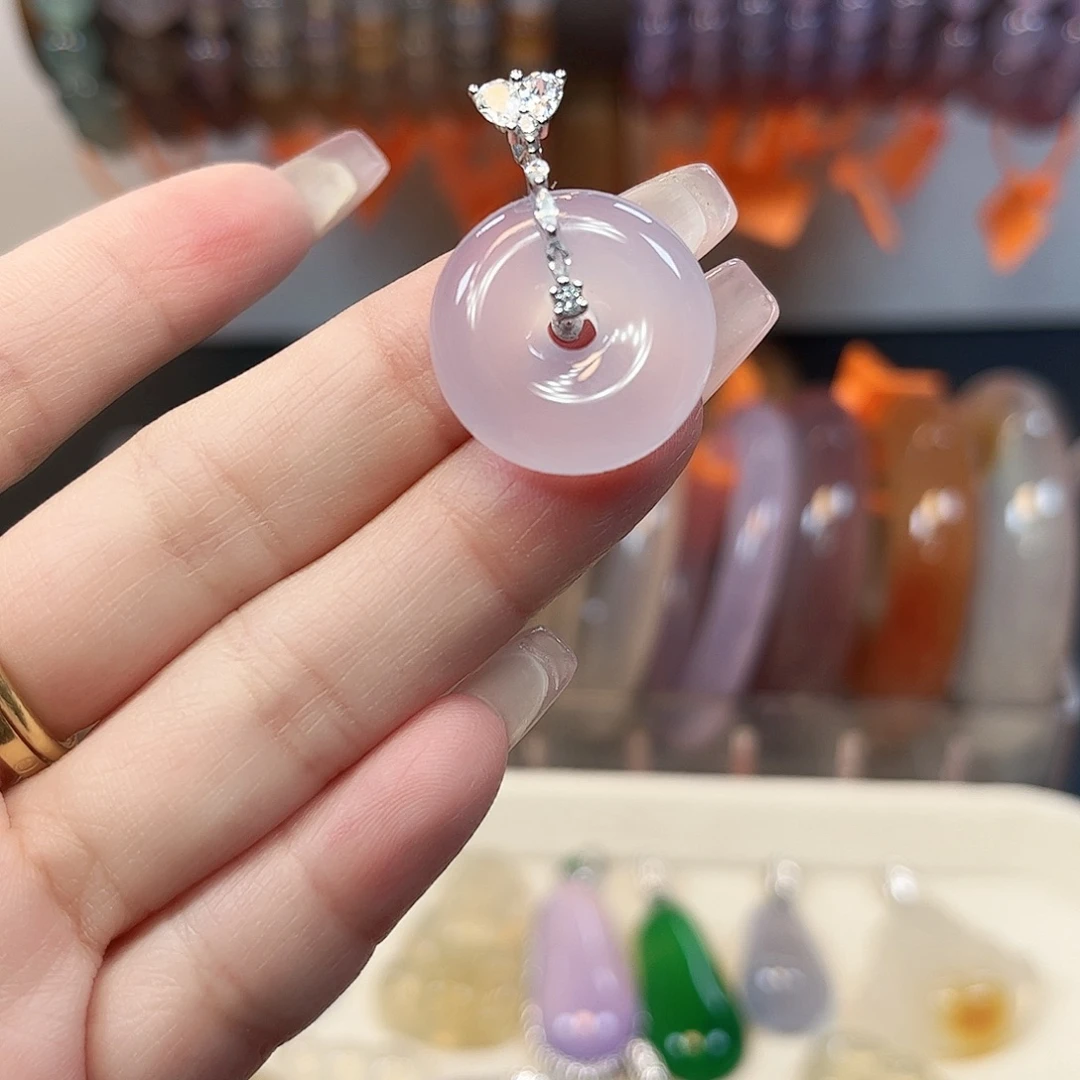 玛瑙/玉髓银S925镶嵌颈饰