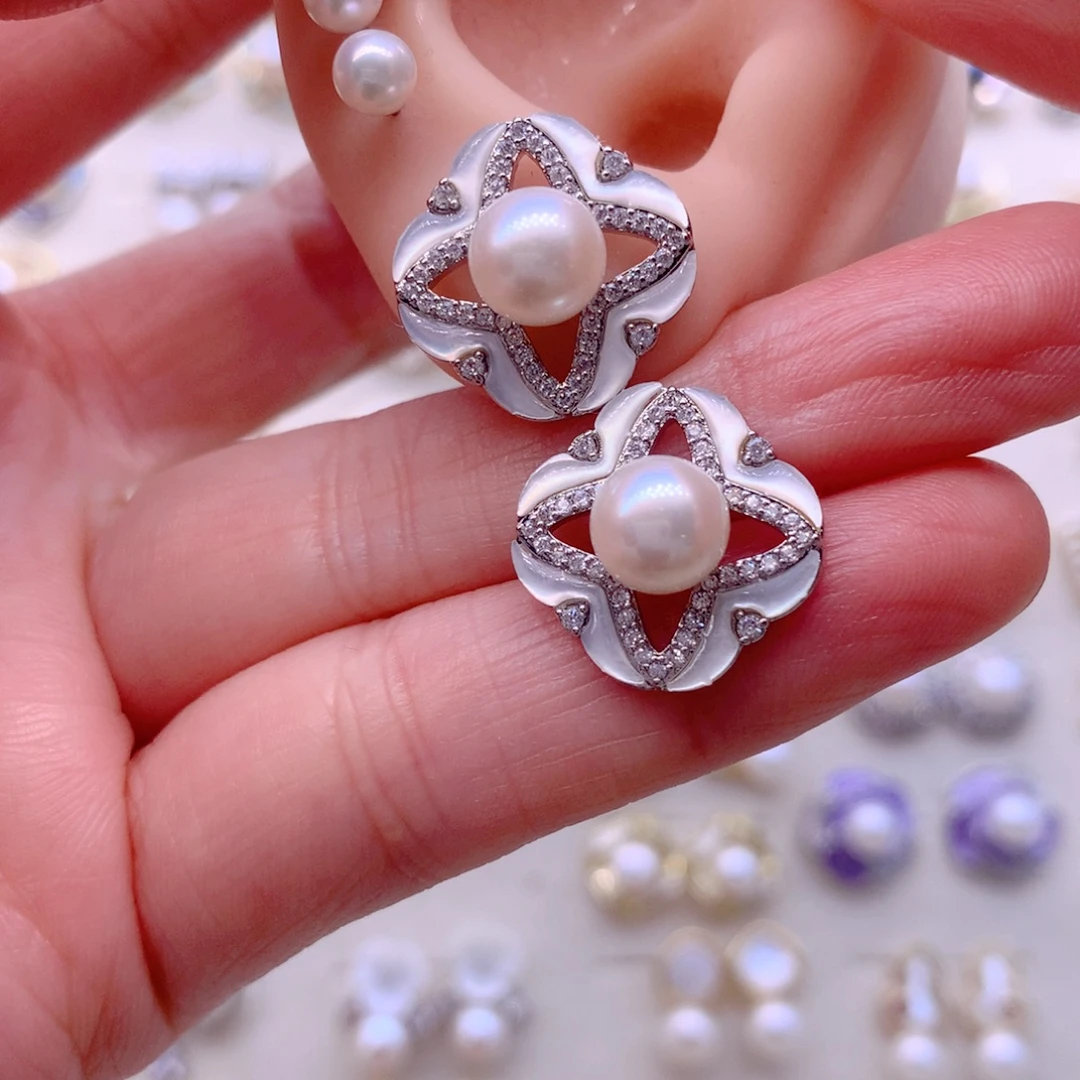 耳饰淡水珍珠合金