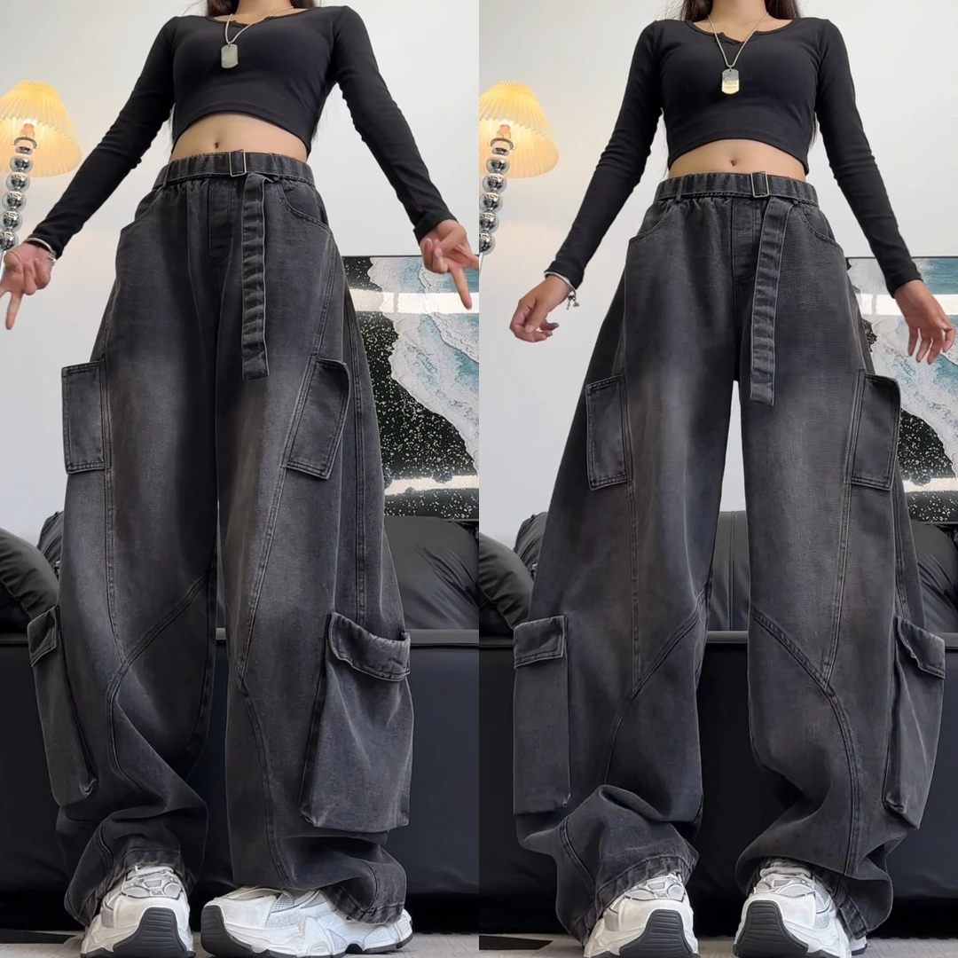 高级感时尚百搭潮流简约宽松直筒纯色男士商务舒适气质户外休闲裤