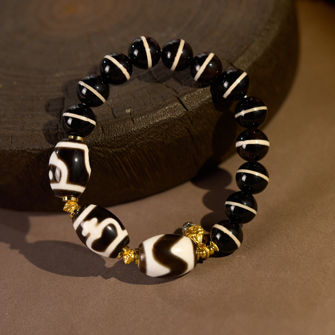 （一芳）黑白多宝线线阵阵手串D1SWZ