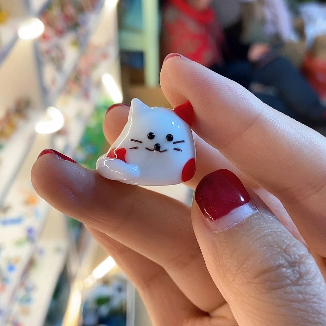 琉璃手工艺品小猫