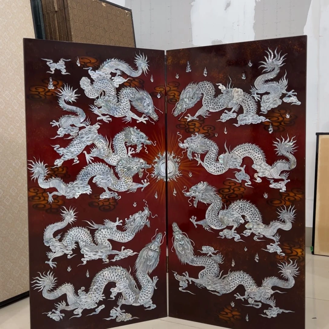 绘画屏风框画茶空间设计