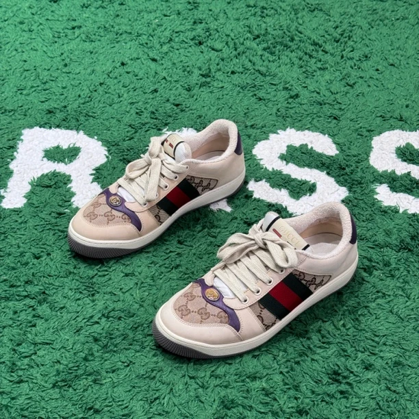 99新 GUCCI/古驰 脏脏鞋乌木色 米色 95新  40.5码
