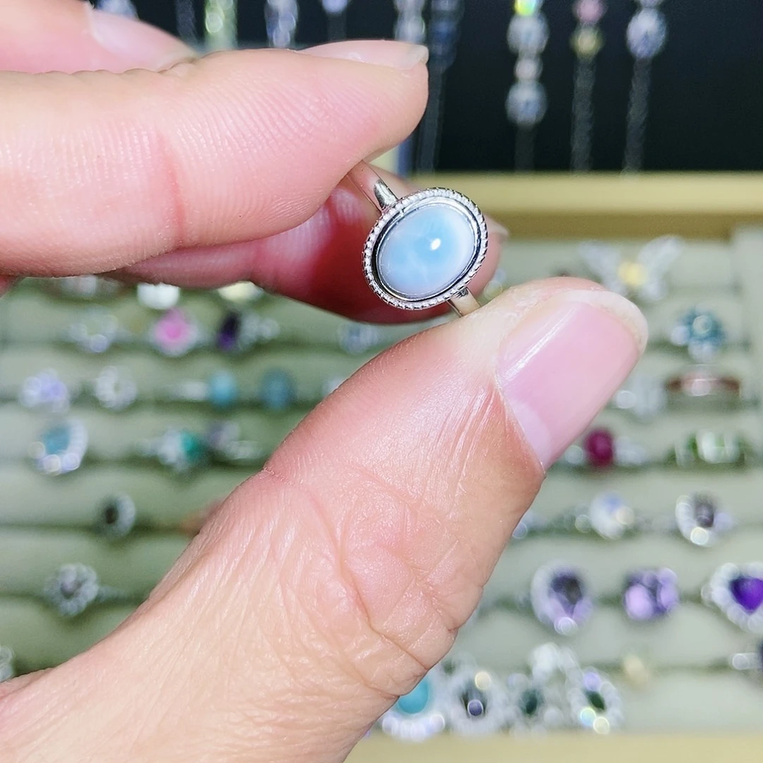 【闪购商品】未镶嵌针钠钙石（海纹石）戒指