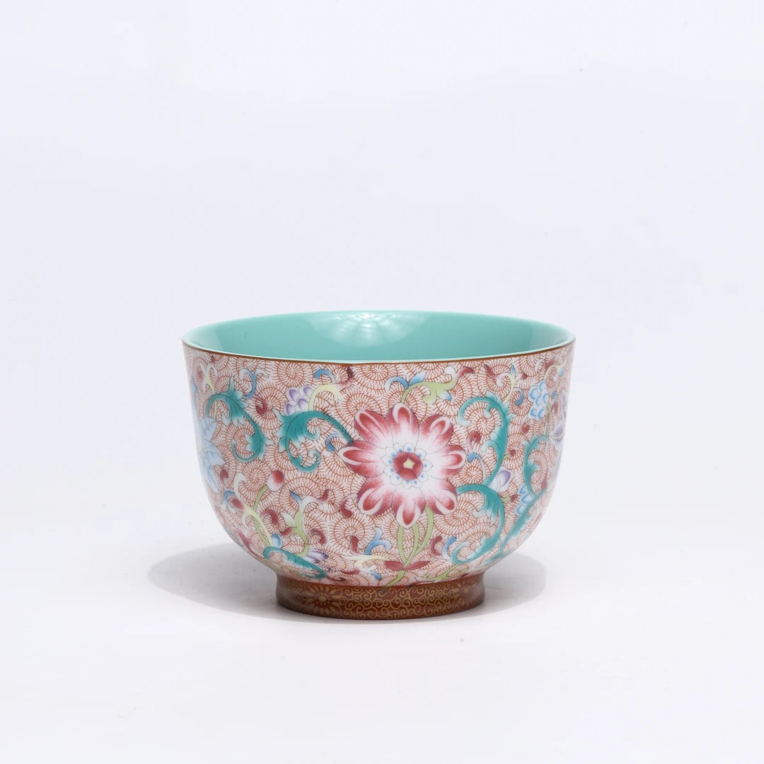 【非遗茶空间】万花 花开盛世自在杯   中式瓷杯茶道茶具