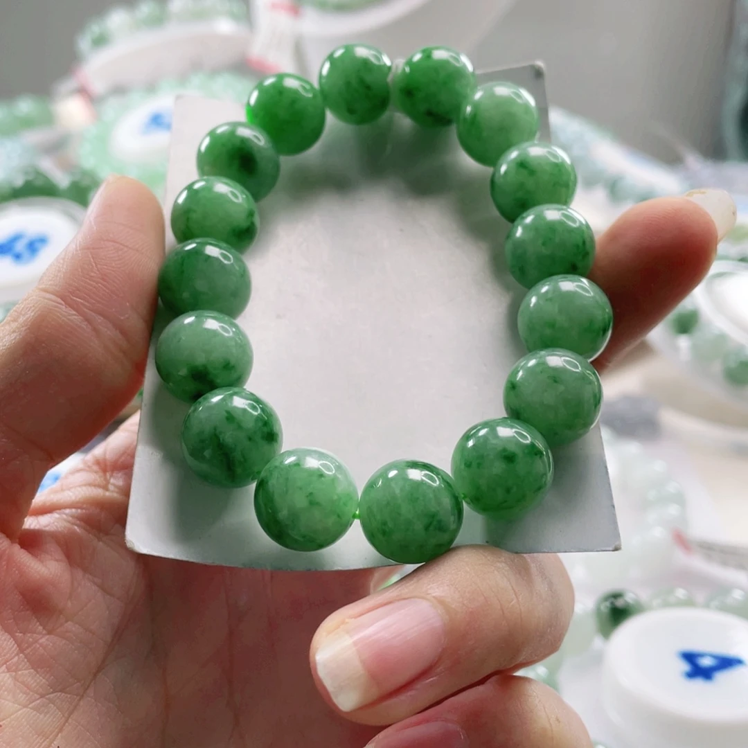 意***缘翡翠未镶嵌手链手串