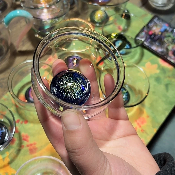 高硼硅玻璃无盖款蓝星空缸杯