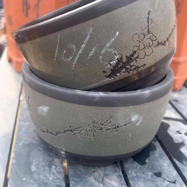 红陶紫砂碗盆口16