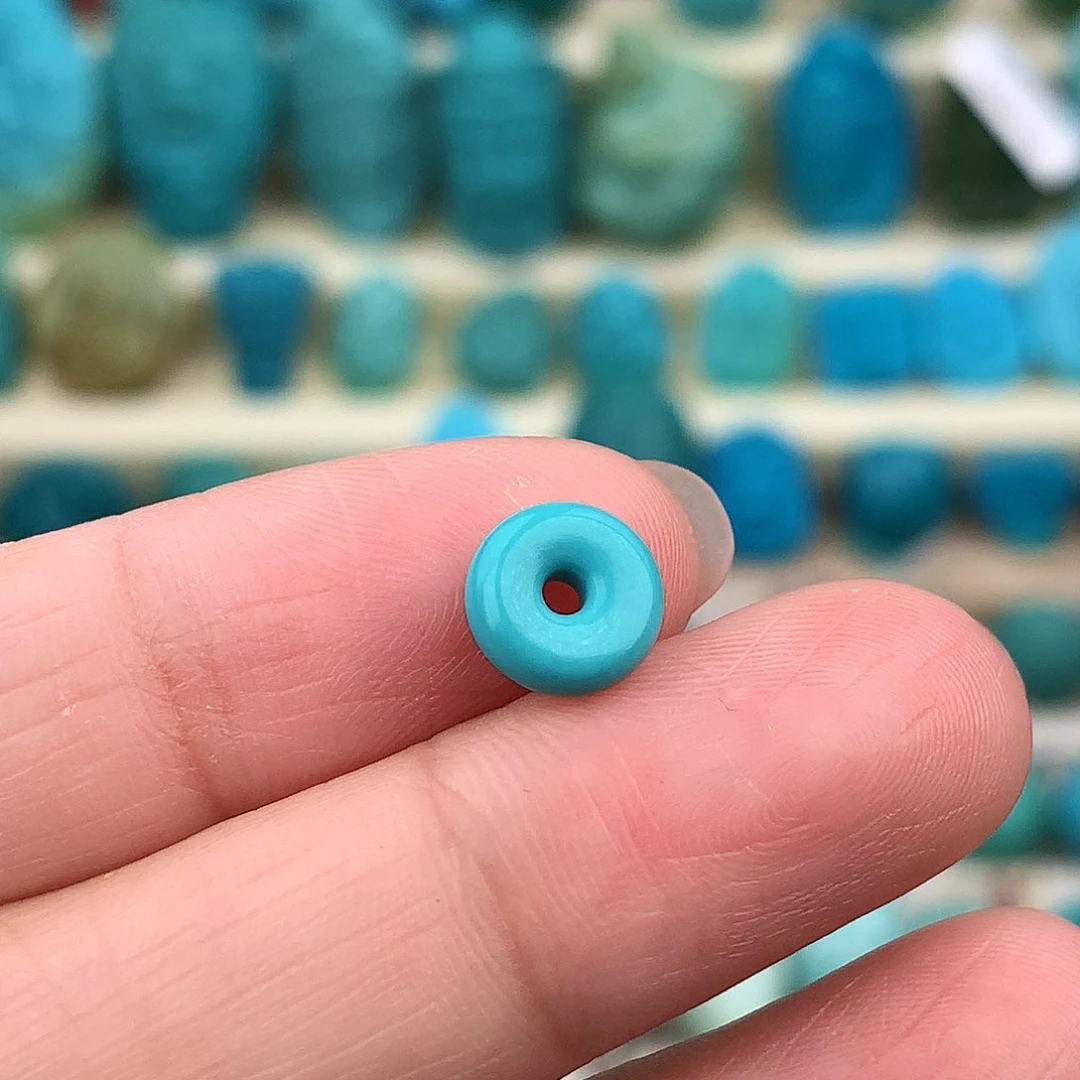 未镶嵌绿松石珠宝奇石8×2.8