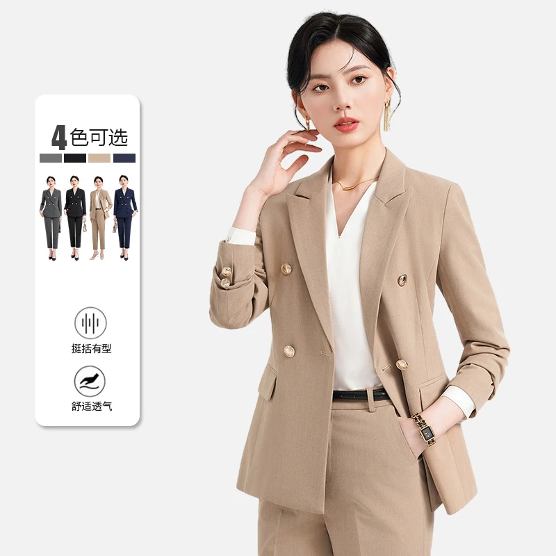 高级感职业装西装套装女2025春秋新款面试西服外套工作服正装5506