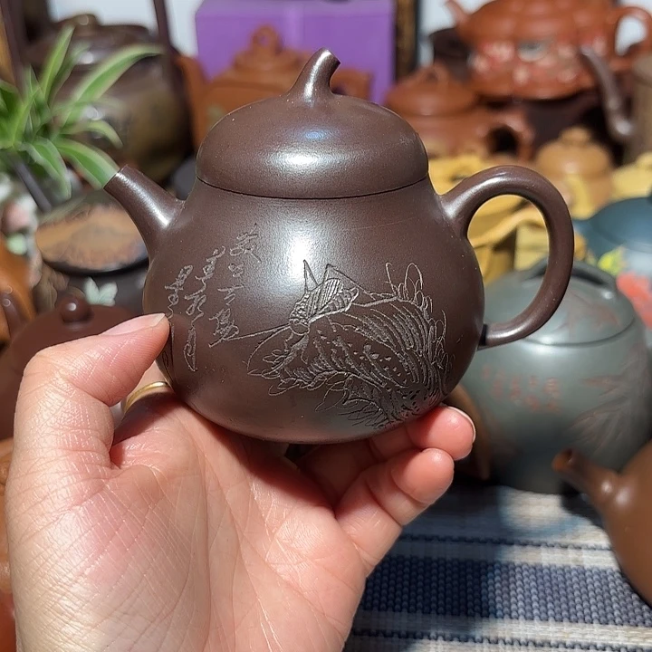 茶壶紫砂原矿宜兴紫砂手工痕迹