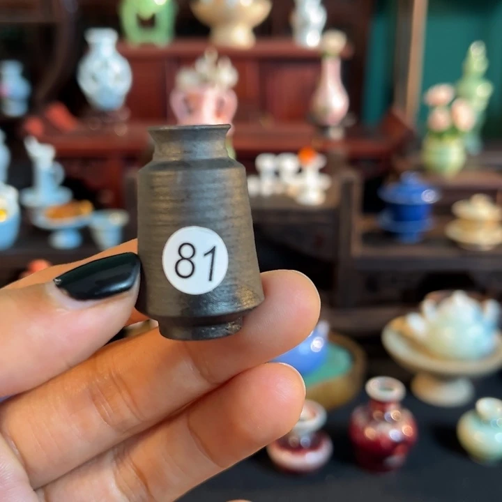 摆件微陶老王迷你花瓶