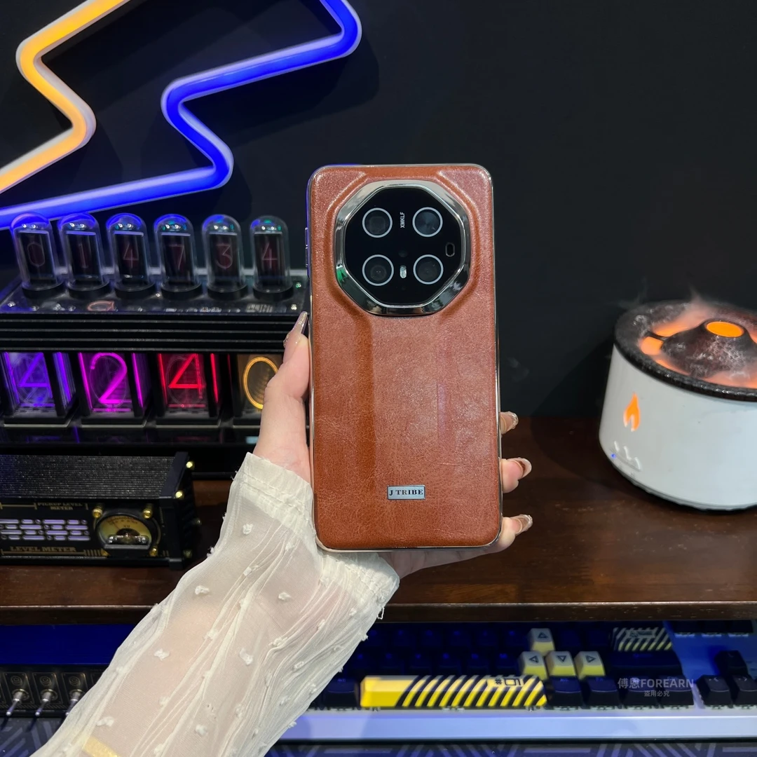 适用于华为mate70rs非凡大师手机壳真皮mate60rs新款保护套个性