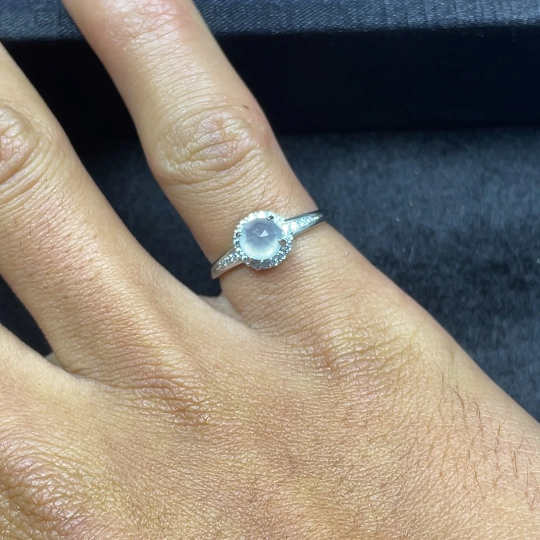 翡翠银S925镶嵌戒指