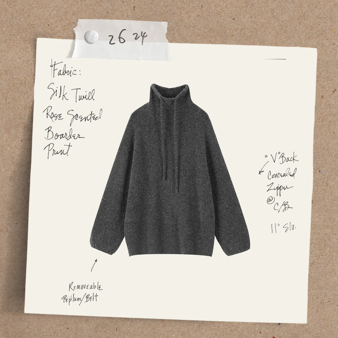 【读心术】羊驼毛+羊毛混纺设计师原创堆堆高领抽绳针织卫衣8108