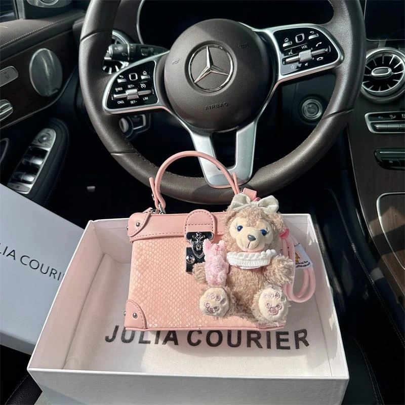 香港正品2026小众公仔蛇纹盒子包包女2026新款潮单肩斜挎小方包