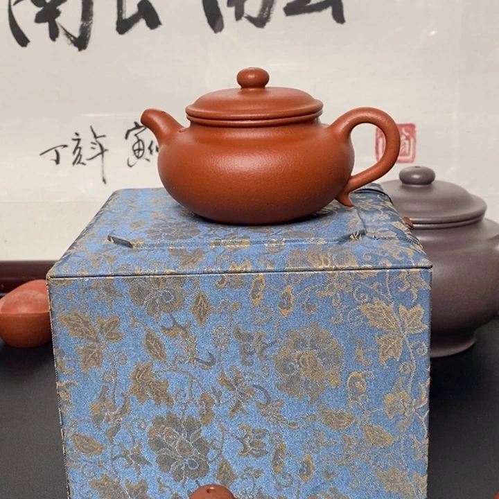 我***里茶壶紫砂原黄龙山朱泥全手工仿古170cc