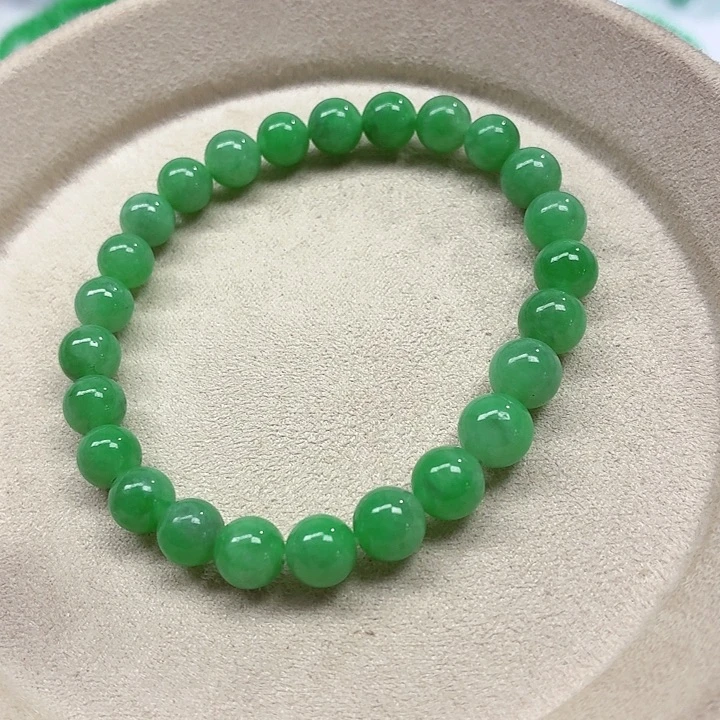 翡翠未镶嵌手链天然缅甸翡翠A货卡7+