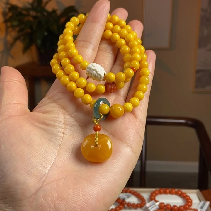 琥珀手链未镶嵌蜜蜡手串7