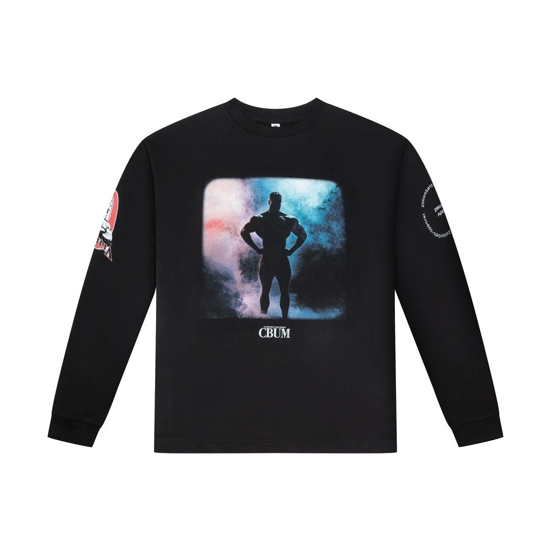 “六冠王”健身运动卫衣宽松秋冬套头圆领休闲长袖训练上衣纯棉300g