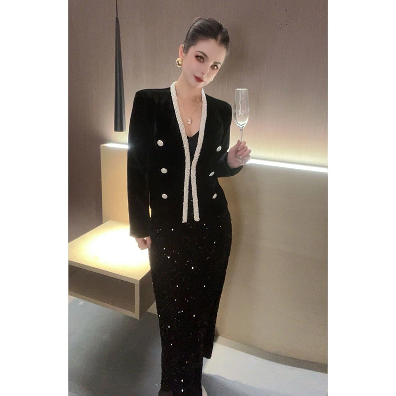 （特价）百搭亮片半身裙Q30234