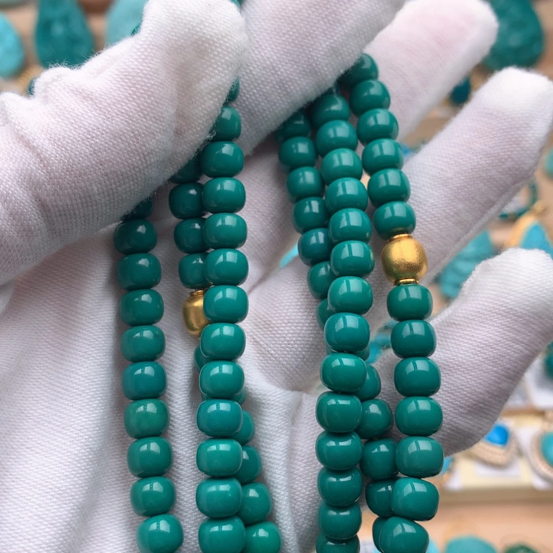 一***矣未镶嵌绿松石珠宝奇石