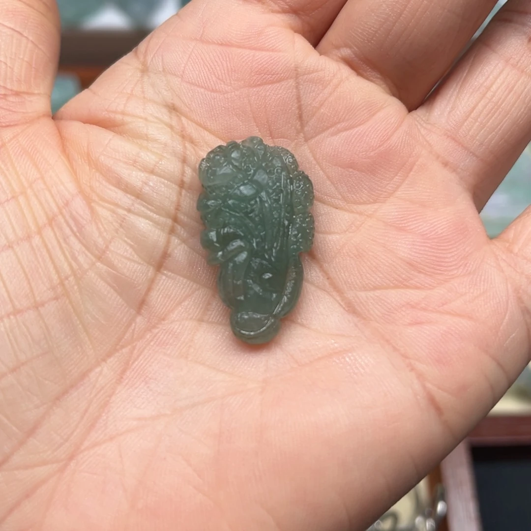 定制翡翠未镶嵌天然缅甸A货翡翠白菜吊坠