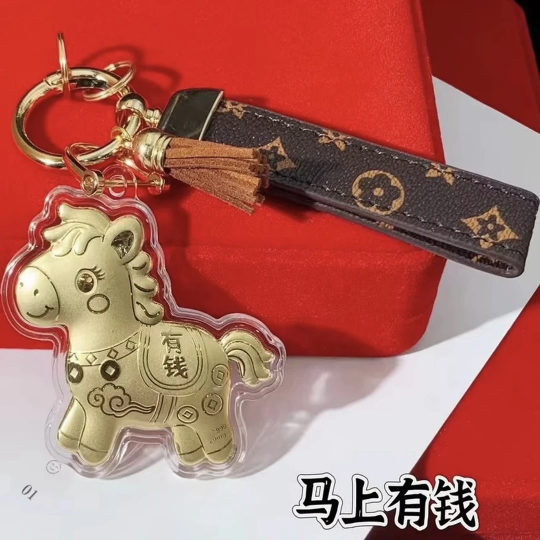 水贝爆款 马上有钱钥匙扣 包包挂件送女友生日礼物