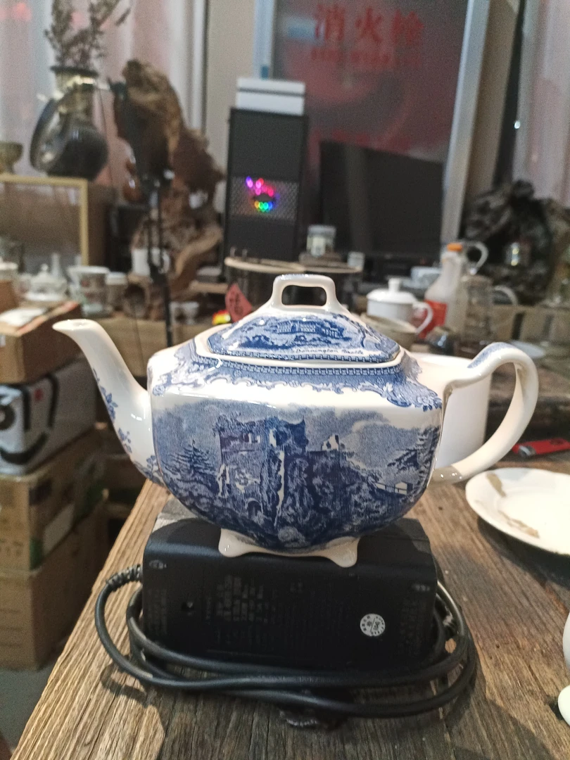 磁州窑蓝堡壶一套《微瑕完美勿拍》
