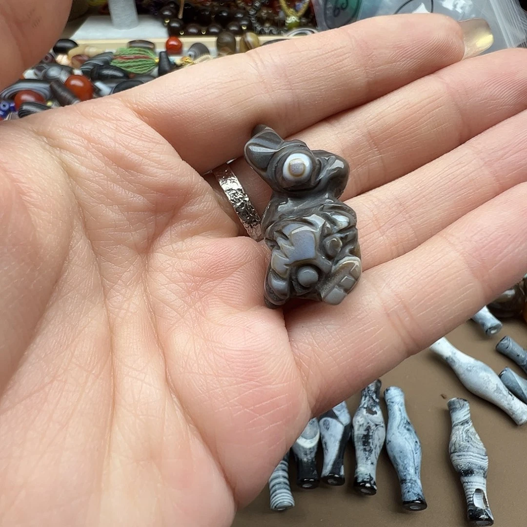 歡***囍玛瑙/玉髓未镶嵌珠宝半成品