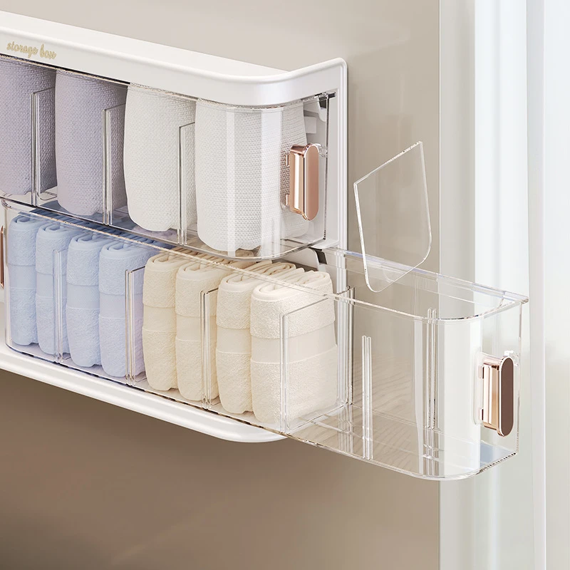 内衣内裤收纳盒三合一壁挂式袜子储物盒家用衣柜抽屉式分格整理盒